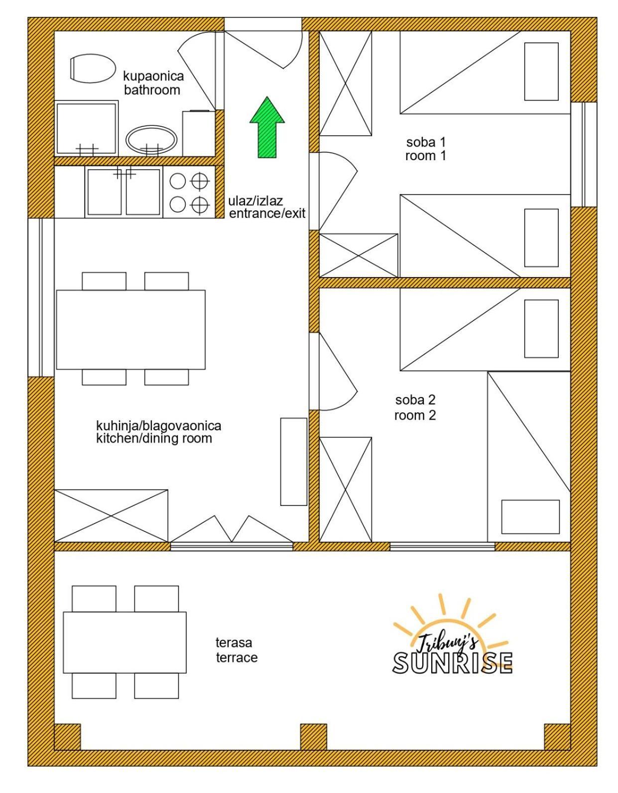 Tribunj Sunrise Apartment Ngoại thất bức ảnh